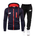 2020 Men's Sets Brand Zipper Hoodies Sportswear Tracksuits 2 Piece Men's Hoodies+Pants Sets Male Streetswear Coat Jackets Winter