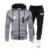 2020 Men's Sets Brand Zipper Hoodies Sportswear Tracksuits 2 Piece Men's Hoodies+Pants Sets Male Streetswear Coat Jackets Winter